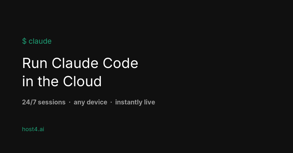 How to Run Claude Code in the Cloud (24/7, From Any Device)